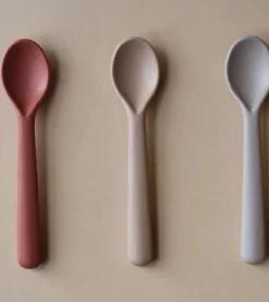 Hot Toddler Spoons - 3 pack - Fog/Rye/Brick Tableware