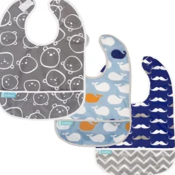 Clearance Waterproof Clean Bibs - 3 Pack Bibs & Burp Cloths